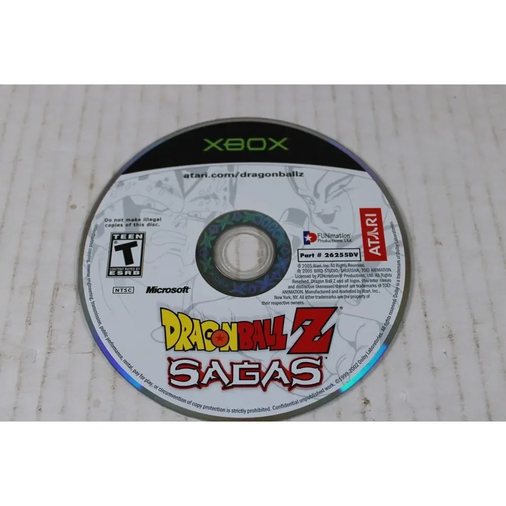 Dragon Ball Z: Sagas (Microsoft Xbox, 2005) authentic, game disc only, tested